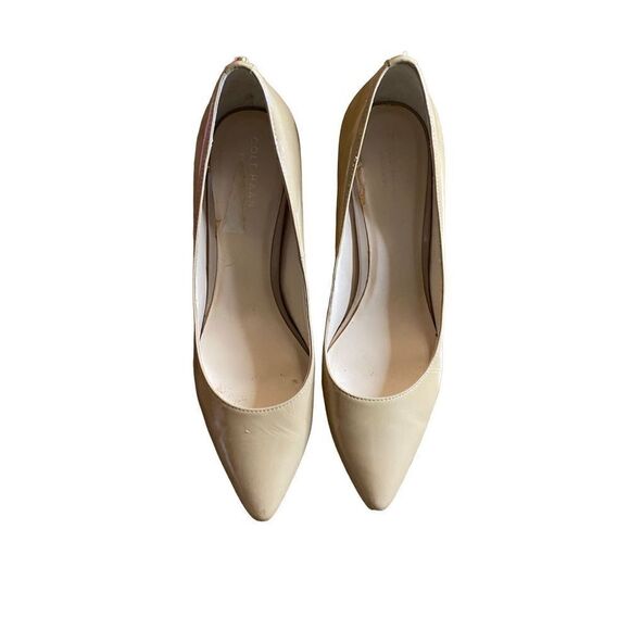 Cole Haan Grand OS Patent Leather Cream Nude Pumps - Picture 11 of 15